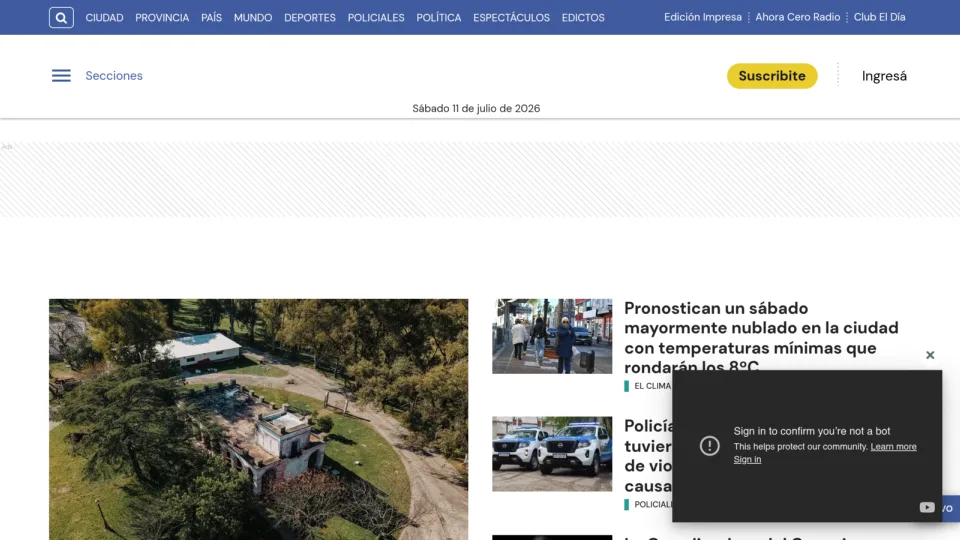 Captura de El Día Online