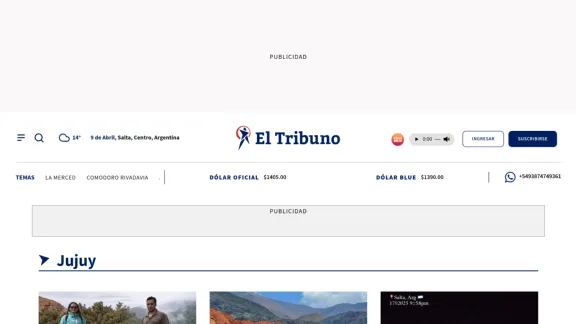 Captura de El Tribuno Jujuy