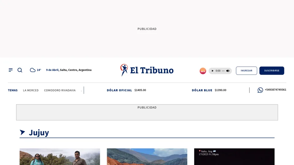 Captura de El Tribuno Jujuy
