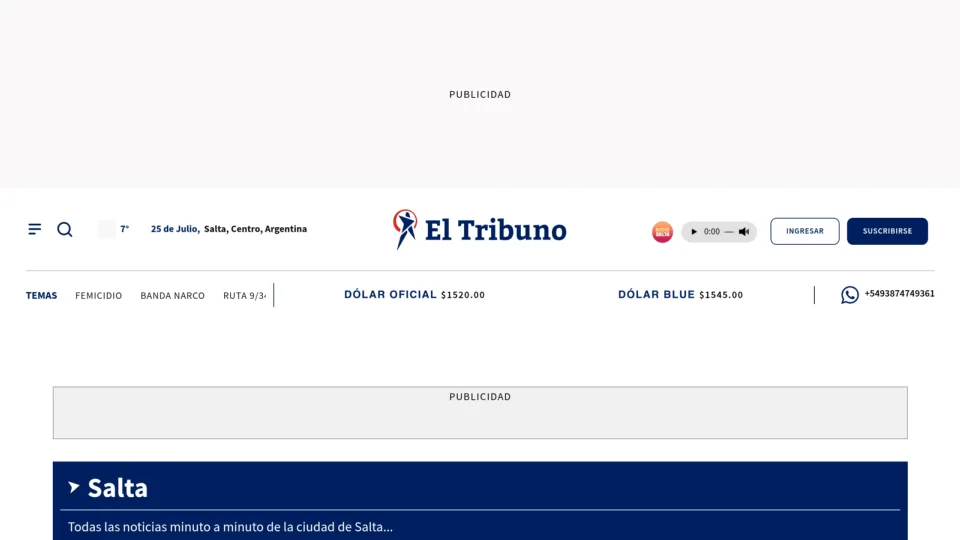 Captura de El Tribuno