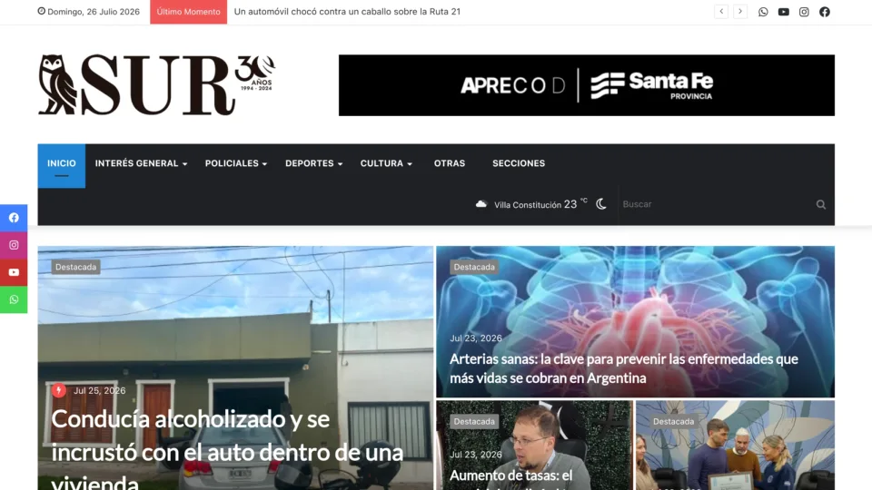 Captura de El Sur