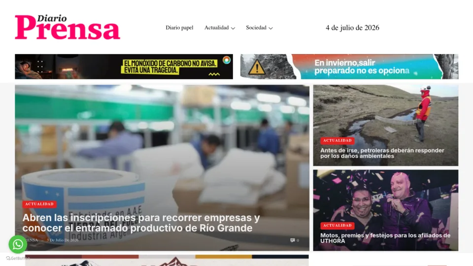 Captura de Diario Prensa