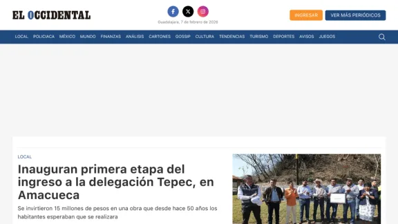 Captura de El Occidental