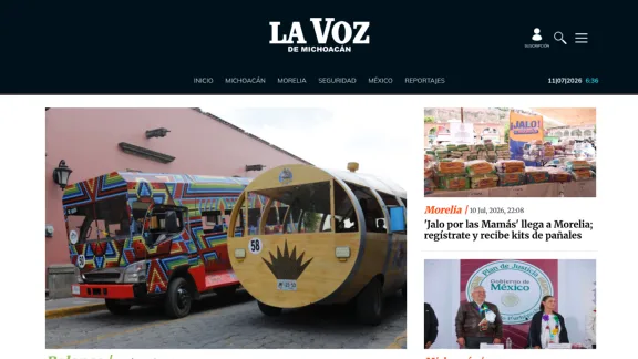 Captura de La Voz de Michoacán