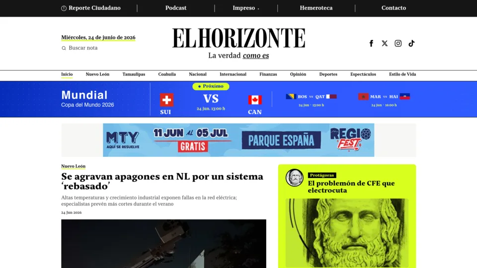 Captura de El Horizonte