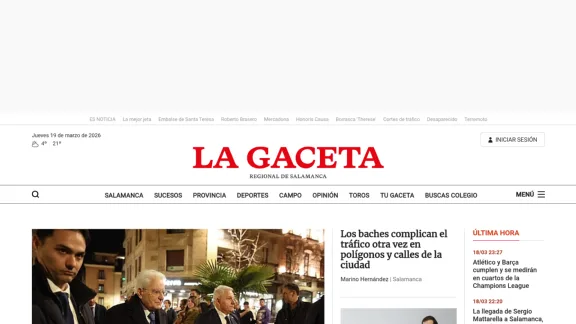 Captura de La Gaceta de Salamanca