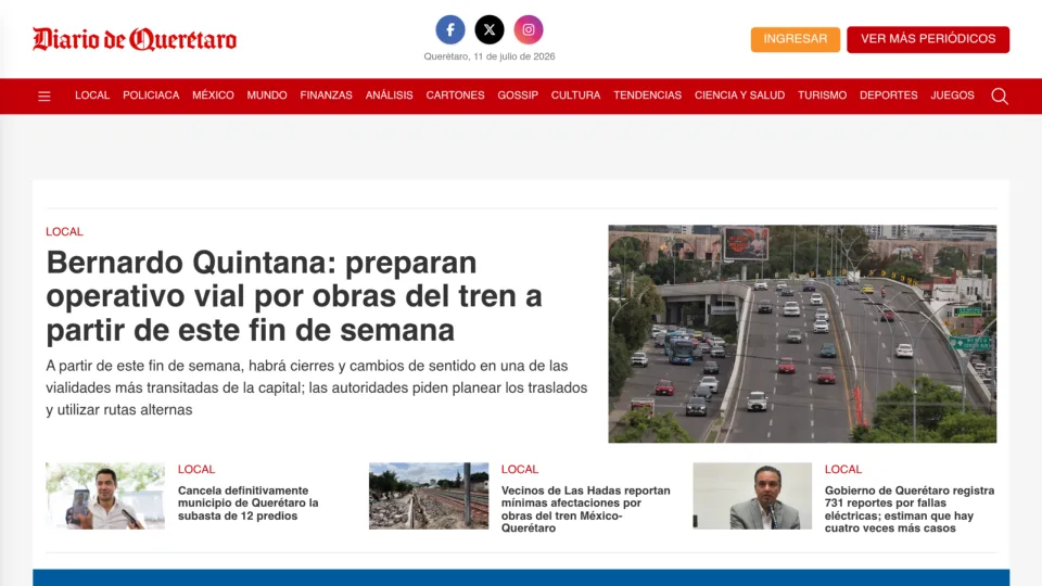 Captura de Diario de Querétaro