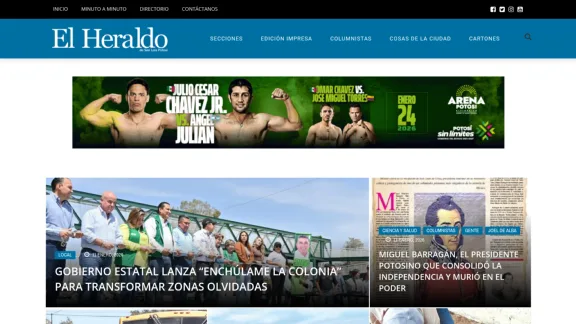 Captura de El Heraldo de San Luis Potosí