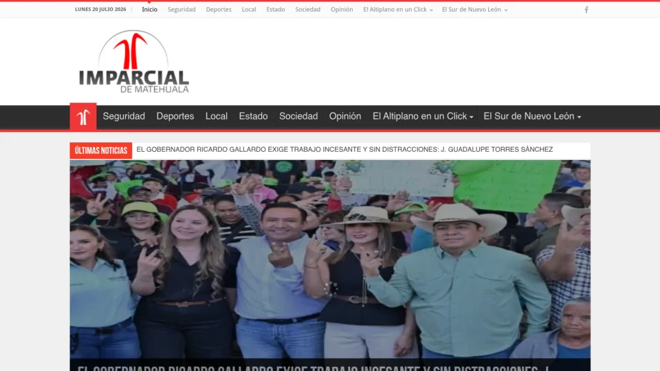 Captura de El Imparcial de Matehuala