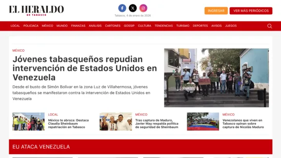Captura de El Heraldo de Tabasco