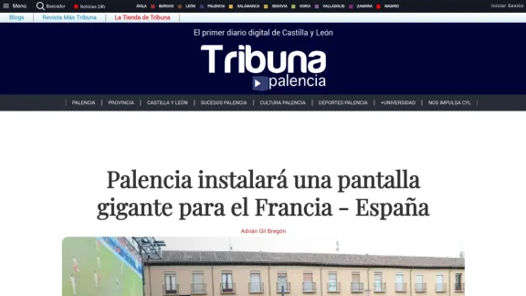 Captura de Tribuna Palencia