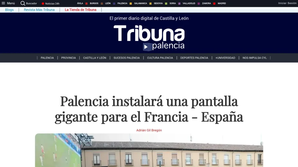 Captura de Tribuna Palencia