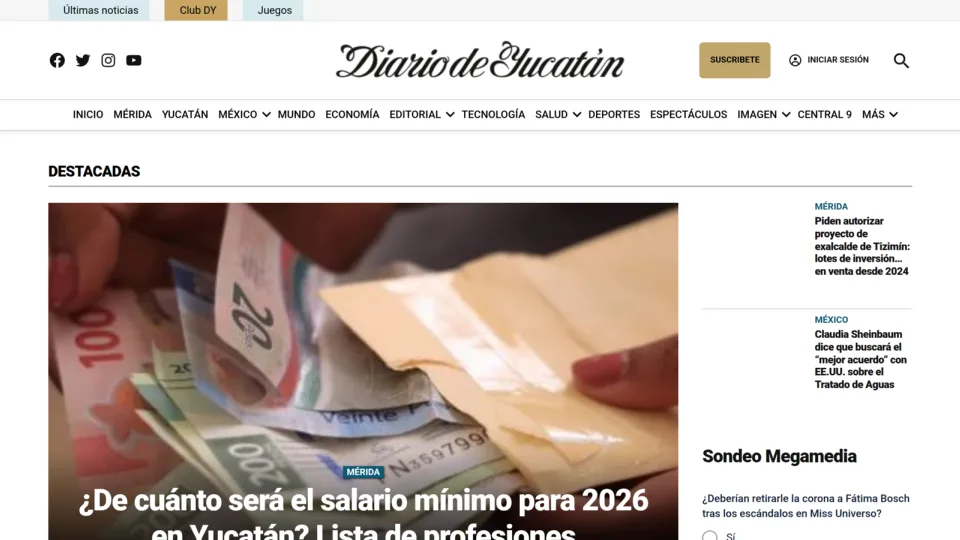 Captura de Diario de Yucatán