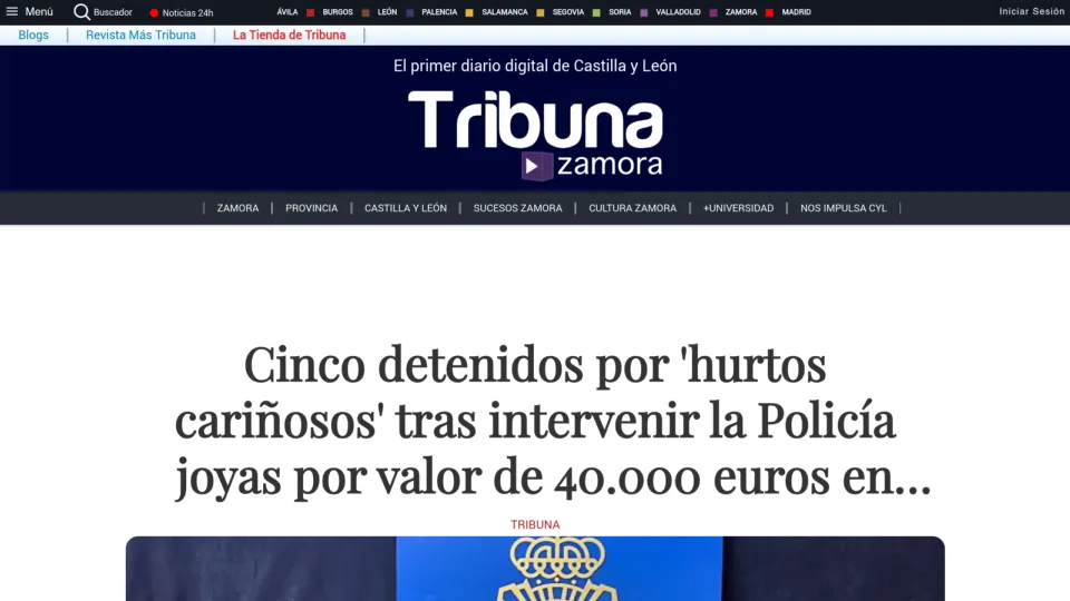 Captura de Tribuna Zamora