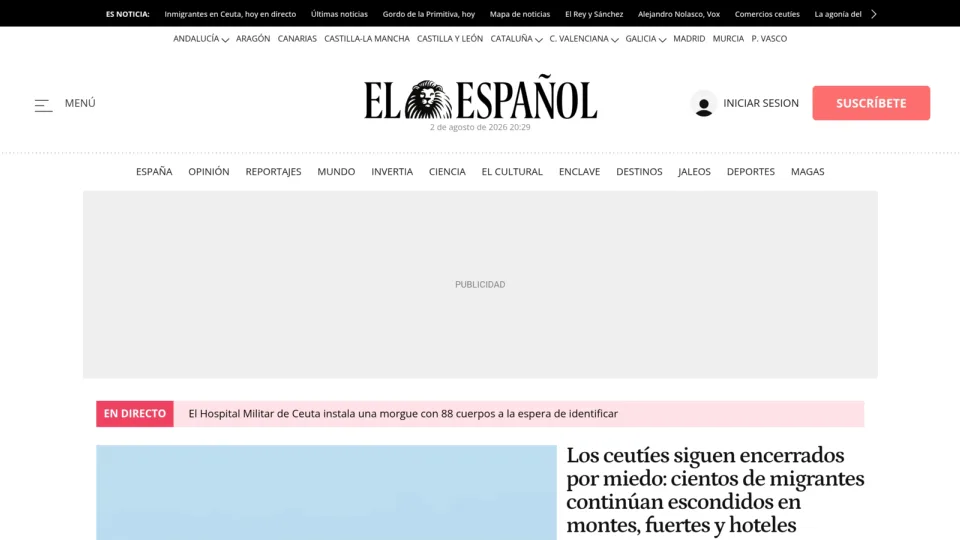 Captura de El Español