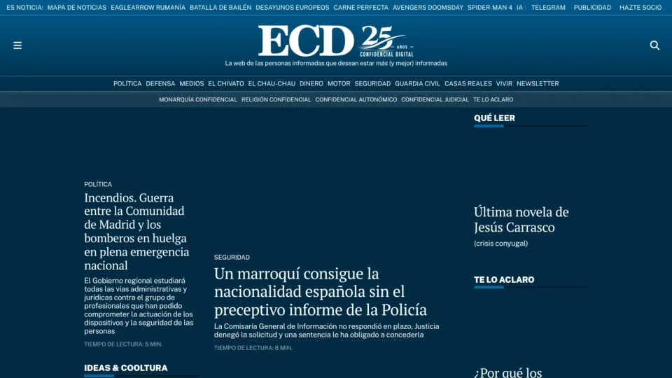 Captura de El Confidencial Digital