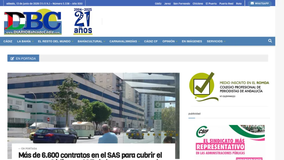 Captura de Diario Bahía de Cádiz