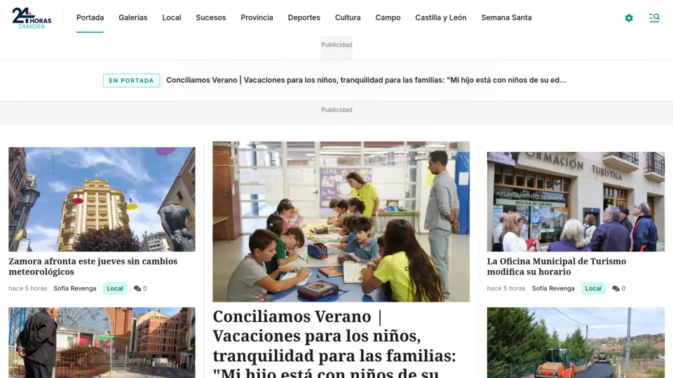 Captura de Zamora 24 Horas