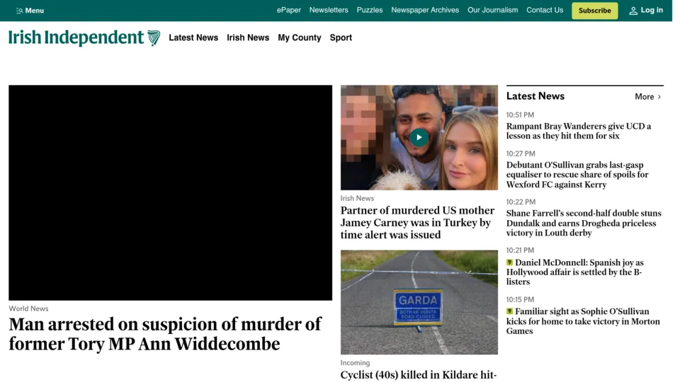 Captura de Irish Independent
