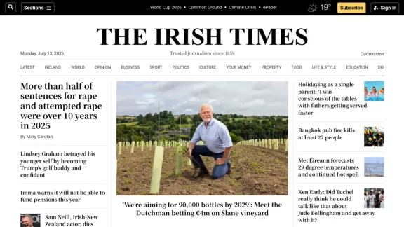 Captura de The Irish Times