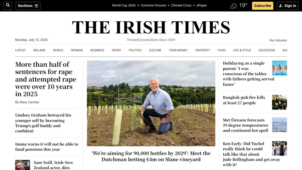 Captura de The Irish Times