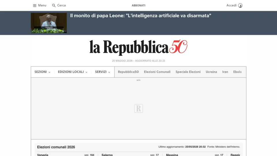 Captura de La Repubblica