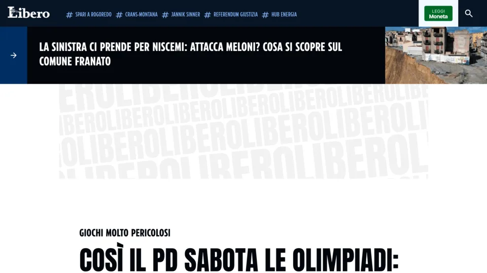 Captura de Libero Quotidiano