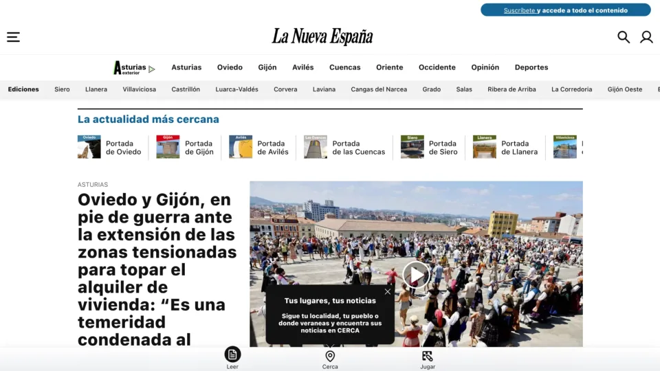 Captura de La Nueva España