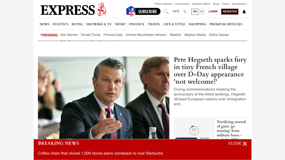 Captura de Daily Express