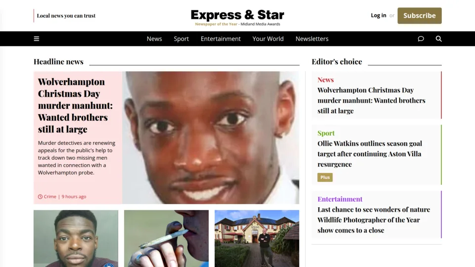 Captura de Express & Star
