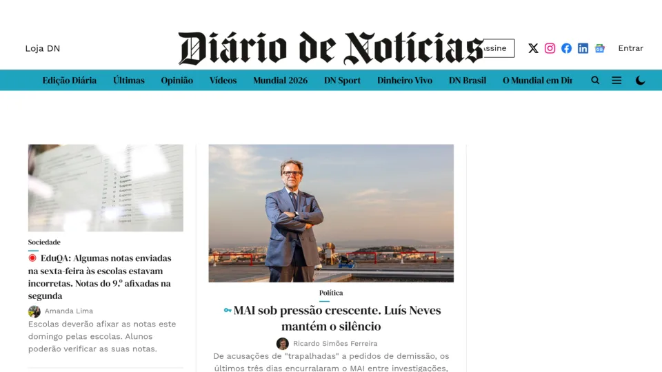 Captura de Diário de Notícias