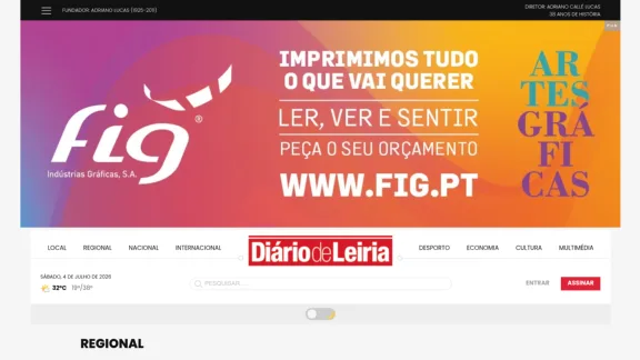 Captura de Diário de Leiria