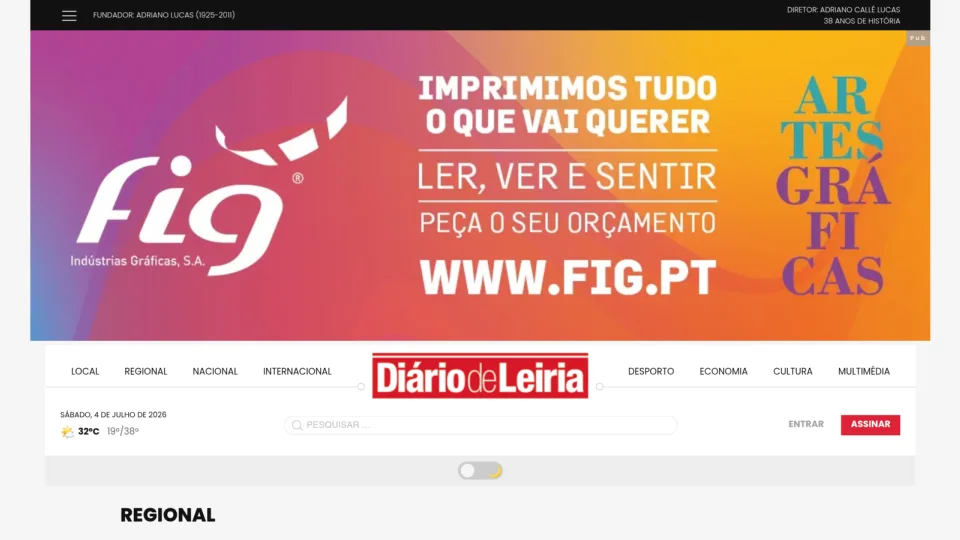 Captura de Diário de Leiria