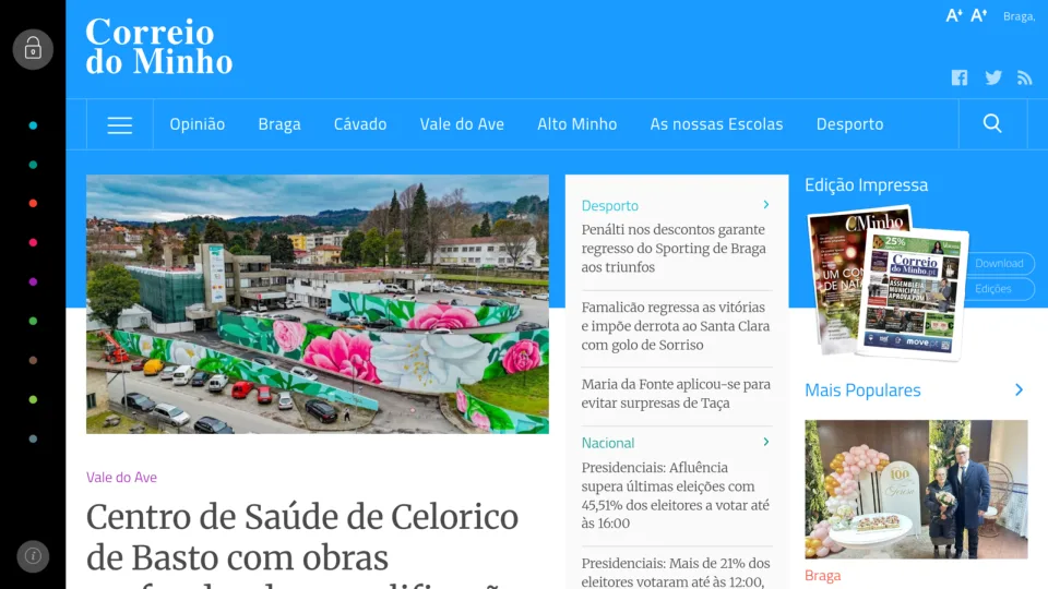 Captura de Correio do Minho