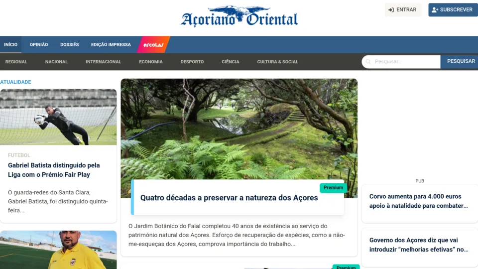 Captura de Açoriano Oriental
