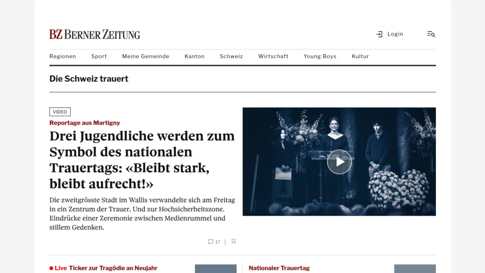 Captura de Berner Zeitung