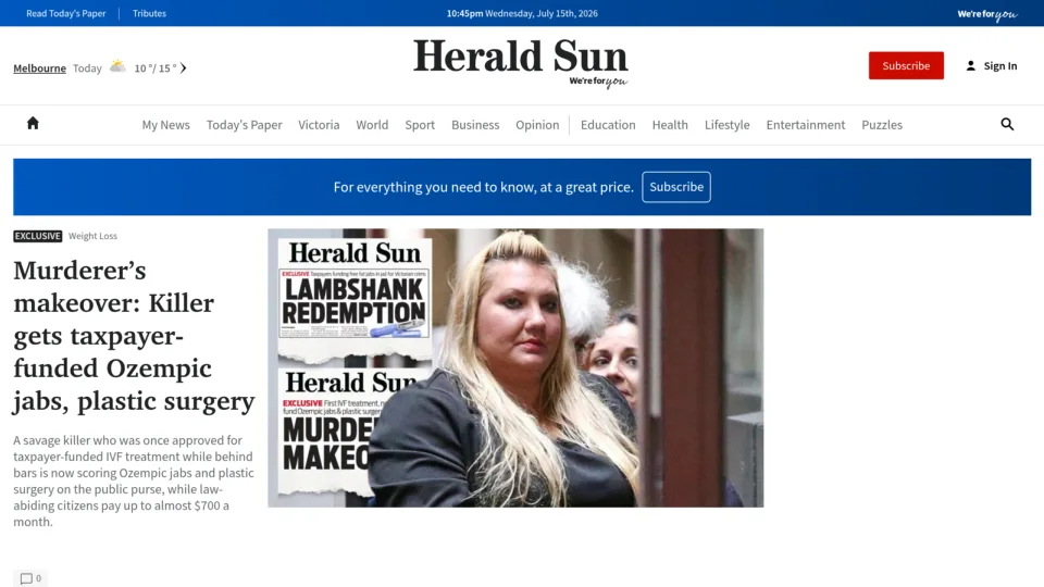 Captura de Herald Sun
