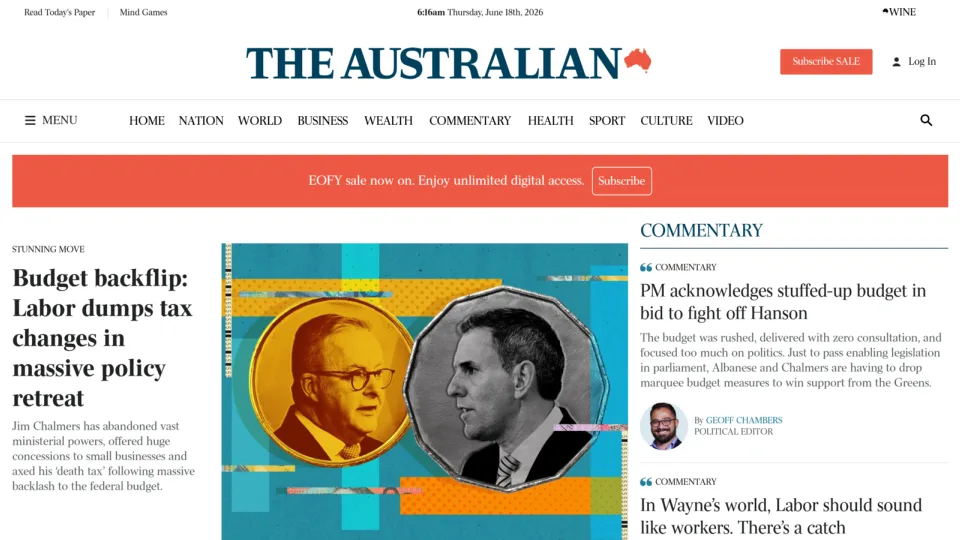 Captura de The Australian