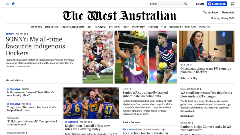 Captura de The West Australian