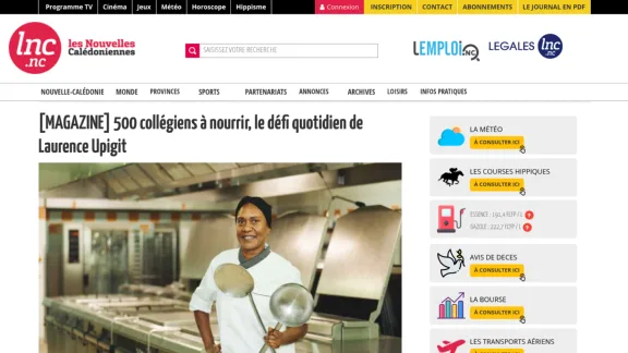 Captura de Les Nouvelles Calédoniennes