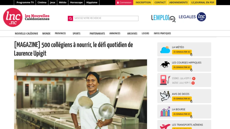 Captura de Les Nouvelles Calédoniennes