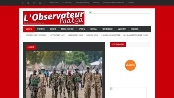Captura de L’Observateur Paalga