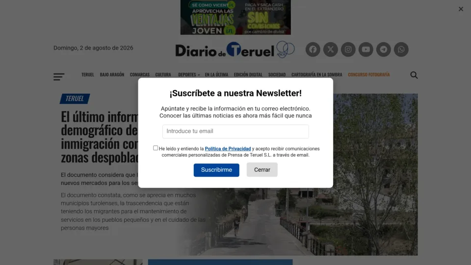 Captura de Diario de Teruel