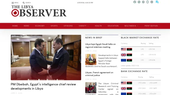 Captura de The libya Observer