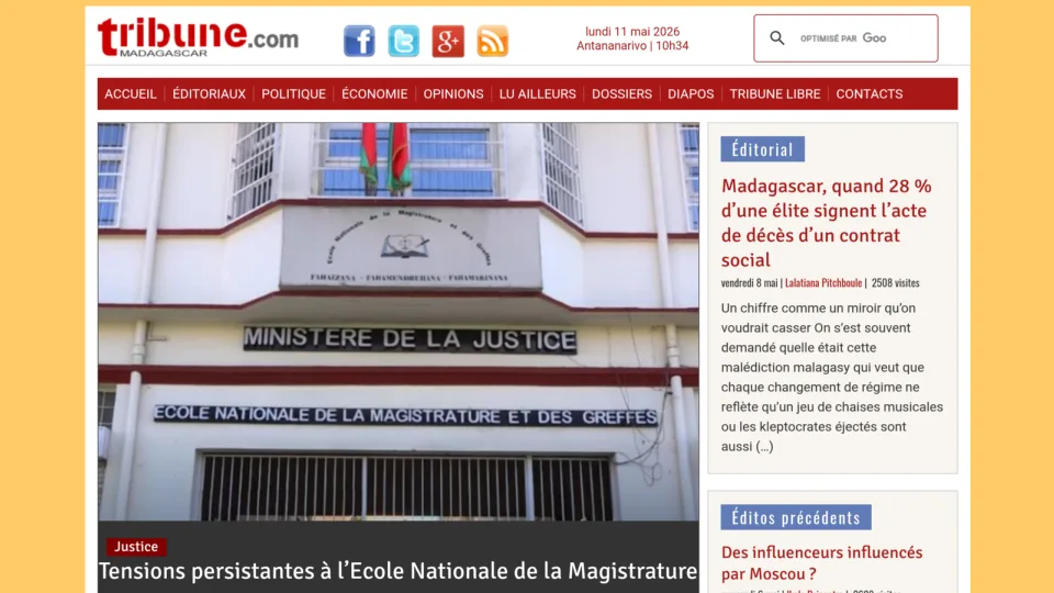 Captura de Madagascar Tribune