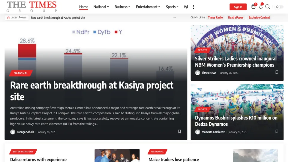 Captura de The Daily Times