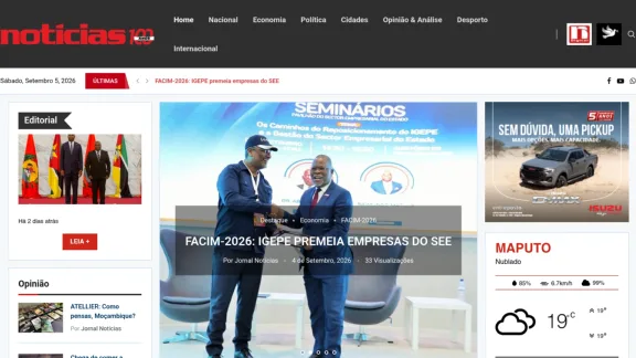 Captura de Jornal Notícias