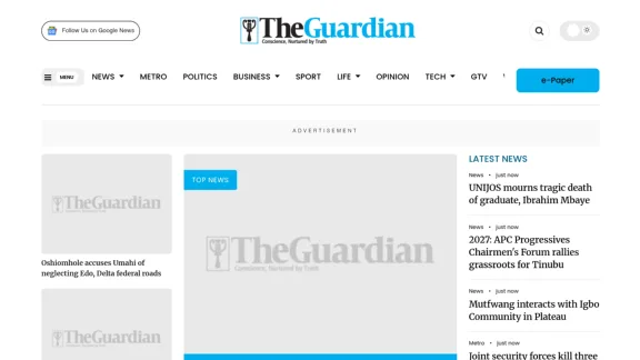 Captura de The Guardian