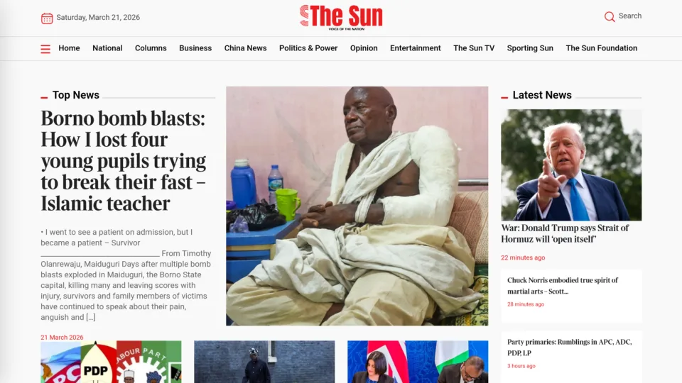 Captura de The Sun Nigeria