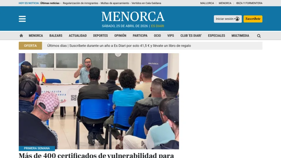 Captura de Menorca